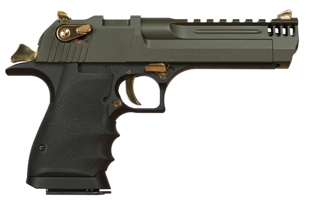 Handguns Magnum Research Desert Eagle L5 44Magnum DESERT EAGLE L5 44MAG GRN 5" &bull; IMB / MIL-SPEC GREEN CERAKOTE